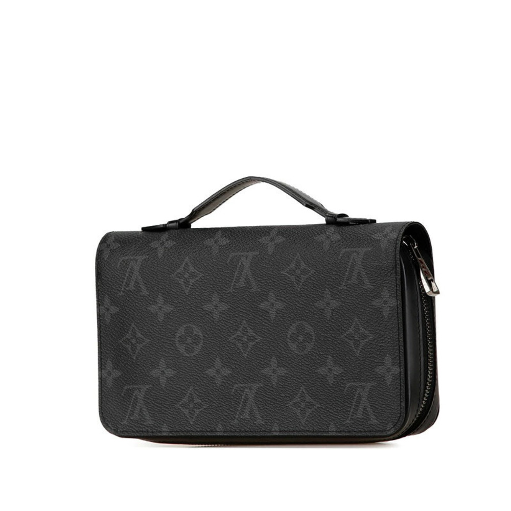 Louis Vuitton Round Zipper Black Zippy Wallet Monogram Long Eclipse Black